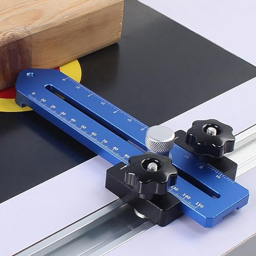 KETIPED Thin Rip Jig Table Saw Jig Guide for Quick Making Isometric Strip Cutting Woodworking Tools, Fast Adjustable Thin Rip Guide for Table Saw Band Saw Router Table with 3/8 and 3/4 T-Slot,MG-48