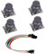 Ferwooh Sensor de palanca de mando de juego de doble eje, módulo de ruptura JoyStick con cable hembra 10P (paquete de 4 unidades)