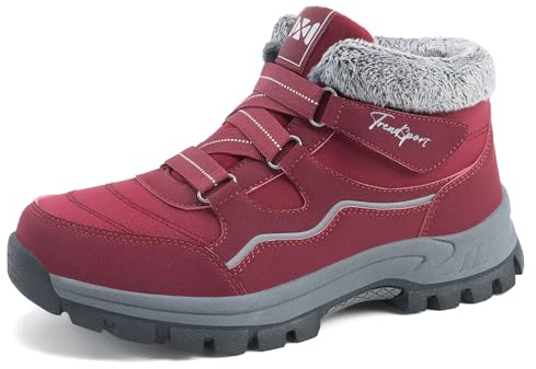 Moudn Winter Bottes de Neige Femme Confortable AntidéRapant Fourrure Chaudes Randonnée Bottes De Hiver Chaussures De Trekking Sports