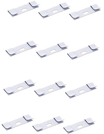 ORFOFE 12 Stück Metall Vertikale Jalousien Lamellen Reparaturclips Weiß Beschichtet Für Vertikale Jalousien Ersatz Reparaturlaschen Ohne Werkzeug
