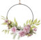 ARJDXDP Couronne de Fleurs Artificielle, Couronne de Porte d'été séchée avec Corde à Suspendre pour décoration Murale de Salon et décoration de Fond de Mariage
