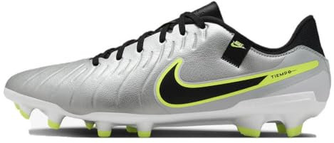Nike Legend 10 Academy FG/MG, Scarpe da Football Uomo, Metallic Silver/Black Volt, 40.5 EU