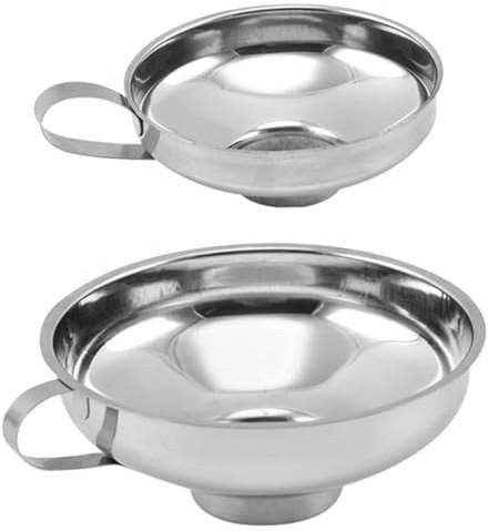 OKUMEYR 2stücke Einmachtrichter Aus Mit Griff Glastrichter Für Gläser Metalltrichter Zum Einmachen Von Öl Saft Bohnen Und
