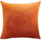 Wisafory 50 X 50cm Samt Kissenbezüge Quadrat Kissenhülle Sofakissenbezug mit Verstecktem Reißverschluss Dekorative Wurfkissenbezug Deko Bezug für Sofa Schlafzimmer Wohnzimmer Orange