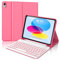 FOGARI Teclado para iPad A16 11 Generación/10 Generación 2025/2022, Funda con Español Ñ Teclado Bluetooth Retroiluminado para iPad A16 11/10 Generacion, Rojo