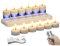 Asyduey Rechargeable Flameless Tea Lights Candles with Charging Station 12Pcs Battery Tea Lights Candles with Remote