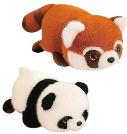 Niedliche Reversible Plüsch - niedliche Panda Plüsch, reversibler weiches Spielzeug, gefüllter Tierpanda | Flippable Red Panda Plüschpuppenausdruck Veränderung, weiche kuschelige kuschelige tierische