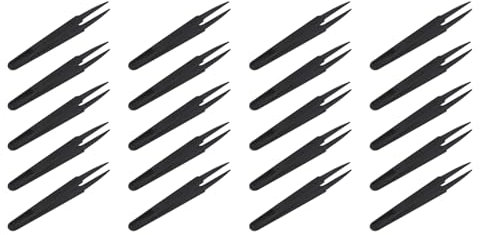 Booso 20X en Plastique Noir Anti-Statique Repair Tool Pince A Epiler