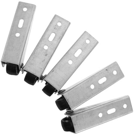 Mipcase 5pcs Heavy Duty Caster Wheels for Sliding Doors Adjustable Floor Guide Rollers Swivel Design Sturdy Nylon Material for Furniture and Office Use