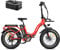 Fafrees 1080Wh Electric Bike, Folding Electric Bike WITH 48V 22.5Ah Removable Battery, 100KM Mileage Ebike for Adults, 20 * 4.0 Electric Mountain Bike 7 Speed Gears, F20 Max Red