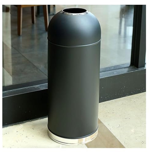 ZCEDZYSW Waste Bin Stainless Steel Trash Can,Trash Bin Round Step 5.5Gal/25L, Outdoor Indoor Garbage Enclosure Rubbish