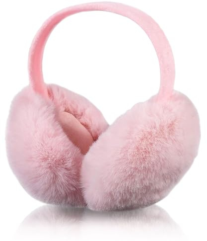 Kuchisity Plüsch Ohrenschützer Kinder, Mädchen Plüsch Warm Ohrenschutz Flauschige Outdoor Ohrwärmer Kälteschutz Winddicht Winterzubehör