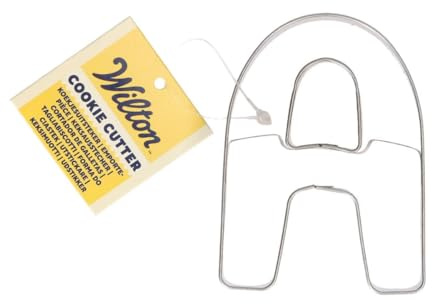 Wilton Cookie Cutter Ausstechformen, Letter A | Edelstahl Keksausstecher, Ausstecher für Kekse, Plätzchen, Teig, Fondant, Marzipan und mehr