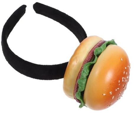 Uonlytech Bandeau Décoration de Tête Créative et Originale Hamburger Amusant en Éponge Léger, Accessoire de Costume pour Halloween et Cosplay