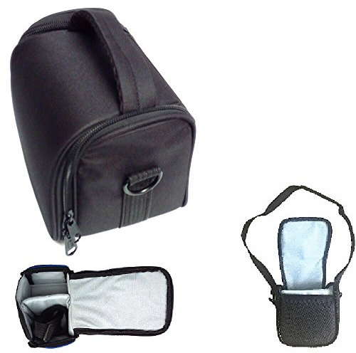 K-S-Trade Housse pour Nikon Coolpix B500 Compatible avec Nikon Coolpix B500 Sac D'épaule Transport Housse Protection Étui Appareil Photo Cas De Voyage Saccoche D'accessoires Anti-Choc Noir 1x -