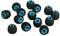 Xcessor (L 7 Pairs (14 Pieces) of Silicone Replacement In Ear Earphone Large Size Earbuds. Replacement Ear Tips for Popular In-Ear Headphones. Black/Blue