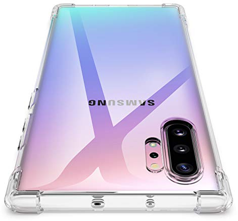 Losvick für Samsung Galaxy Note 10 Plus Hülle,[2 X Displayschutzfoli] Ultra-dünne Silikon TPU Soft Handyhülle,Stoßfest Kratzfest case Anti-Fingerabdruck Staubschutz Schutzhülle - Transparent
