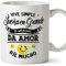 MUGFFINS Taza Motivacional Vive Simple, sueña Grande, di Gracias, da Amor, ríe Mucho. - Regalos para Animar y Motivar en el Desayuno