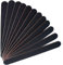 12PCS Professional Nail Files Double Sided Emery Board (100/180 Grit) Washable Nail Files, Fingernail Buffing Files for Home and Salon Use - Black