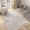 TAPISO Valley Teppich Kurzflor Weiß Grau Vintage Used Effekt Meliert Verwischt Abstrakt Modern Wohnzimmer Schlafzimmer ÖKO-TEX 300 x 400 cm