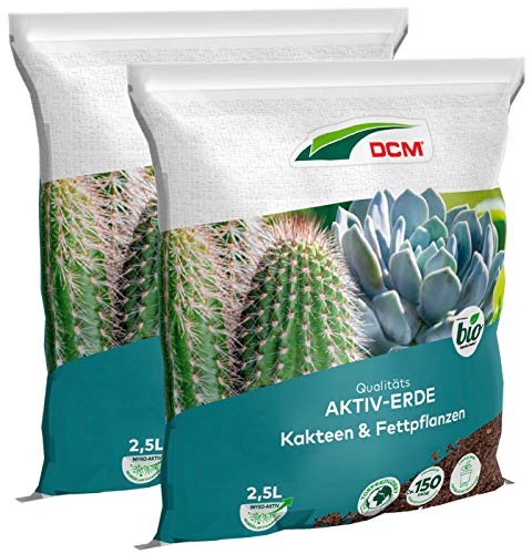 DCM-Cuxin Qualitäts Aktiv-Erde Kakteen & Fettpflanzen, Sparpack 2 x 2,5 Liter