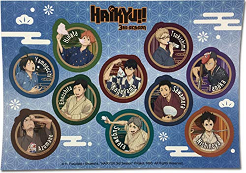 Haikyu!! S3 Bademantelgruppen-Aufkleber-Set, 12,7 x 17,8 cm