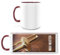 Manutextur Tasse mit Namen - personalisiert - Motiv Posaune - viele Farben & Motive - weiß/Marone - persönliches Geschenk mit Wunsch-Motiv und Wunsch-Name