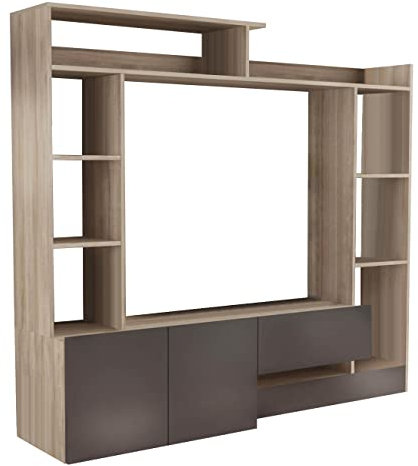 milani home - parete attrezzata porta tv soggiorno moderna di design 180x28/40x165 h