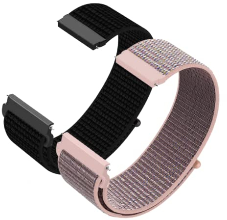 LYYLTX Nylon Uhrenarmbander 18mm Smartwatch Armband für Herren Damen Uhrenarmbänder Schnellverschluss Ersatzarmband Sport Atmungsaktive Verstellbares Uhren Ersatzband