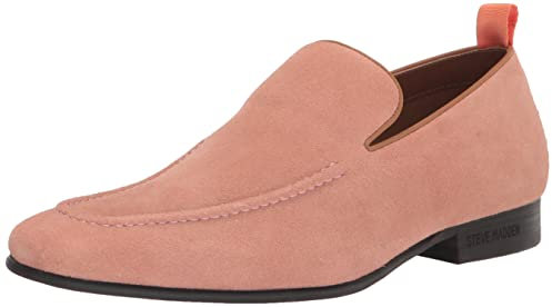 Steve Madden Mocassino da uomo Tyran Flat, Camoscio rosa., 40 EU