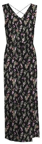Vero Moda Vmeasy SL Tank Maxi Dress R1 WVN GA Robe, Noir/AOP : Mila, S Femme