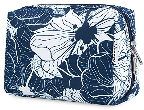 Narwey Trousse de Toilette de Voyage Trousse de Maquillage Grande Organisateurs de Toilettes Accessoires de Voyage (Lotus Bleu,Grand)
