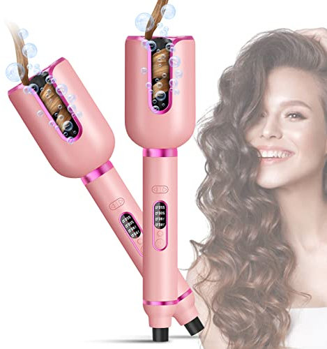 Sindax Lockenstab Automatisch, Hair Curler mit Negativ-Ionen, Anti-Frizz und Isolierte Gehäuseausführung, 4 Einstellbare Temperaturen und Doppelte Spannung Lockenwickler für Alle Haartypen