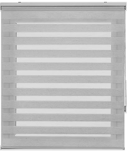 Jalousie Jalousette Vertikaljalousie 35 x 340 cm Sichtschutz,Einfache Montage Sichtschutz-Rollo Jalousette Jalousien Inkl. Aller Montage-Teile für Schlafzimmer, Dunkelgrau