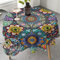 iEvery Tischdecke Abwaschbar Rund 150 Tischdecke Boho Style für Draußen Runde Gartentischdecke Mandala Outdoor Table Cloth Wetterfest für Garten Küche Gartentisch Esstisch Party