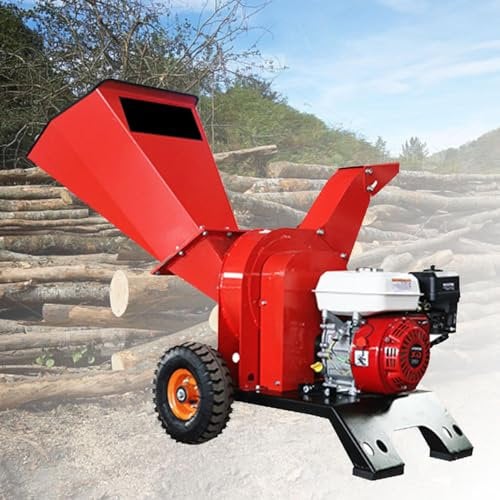 MaxtiL Garden Branch Shredder, Petrol Electric Wood Shredder, 7.5 Hp, 3.6l Fuel Tank, Shredding Diameter 50mm, 8 Blades, Multi-purpose Branch Shredder, Handle All Kinds of Dry And Wet Branches