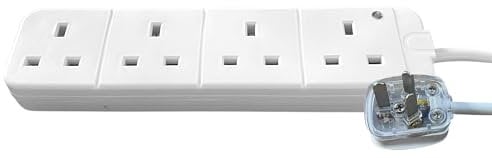 ShaniTech 4 Way Gang Travel Adaptor Extension Lead 1M UK To Australia, New Zealand Travel Adapter Plug, 3 Pin Earthed