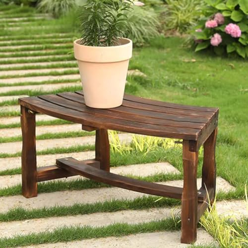 BBHW Baumbank Gebogene Gartenbank, Terrassenbänke aus Holz, Verpackung im Freien um Baumbank-Klubsessel, Sitzgelegenheiten für Die Feuerstelle mit Natürlicher, Glatter Oberfläche