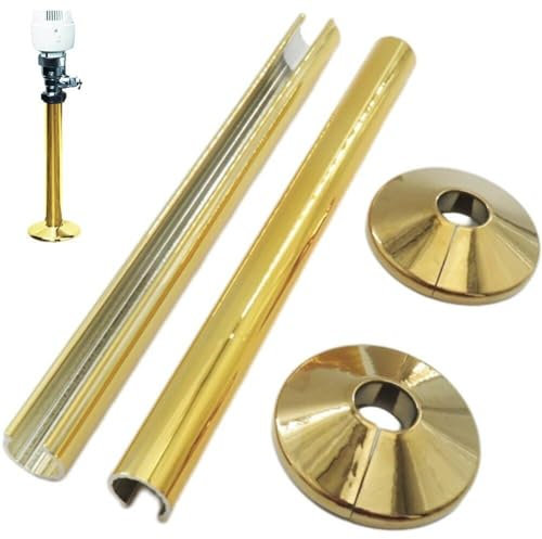 Ericetion 2pcs Pipes Radiator Pipe Covers Sleeve, Radiator Pipe Sleeve Covers and 15mm Pipe Collars, Heating Pipe Decorative Cover