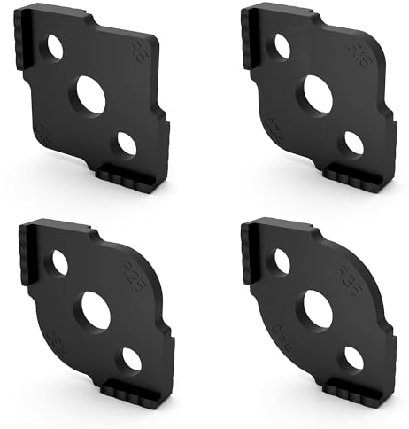 inBovoga 8 Radius Corners Router Jig Router Templates, High Hardness ABS+CNC Radius Routing Templates, Routing Rounded Corners Router Bit Templates for Woodworking