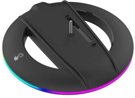 THLMT Basishalterung Kompatibel für PS5 Slim Disc/Digital Version, Gaming Controller Vertikaler Ständer Regal Game Host Cradle Basis Halterung Kühlung Lagerung Stand (Für P5S025SH mit Licht)