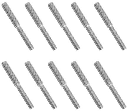 10x 80mm adattatore filettato del filo del riduttore dell'acciaio inossidabile 304 del bullone filettato del doppio perno dell'estremità (M6 a M8)