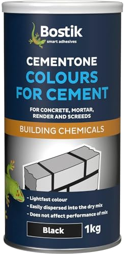 AMK® Evo Stik Cementone Colours For Cement 1kg Black Colour Concrete Pigment Mortar Easy Mix Dye DIY At Home