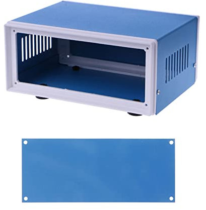 Junction Box Blue Metal Enclosure Electronic Project For Case Waterproof Rectangle Electrical Box (6.7x5.1x3.1) Metal Power Enclosure Box