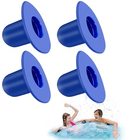 4 Pièces Bouchon Piscine,Bouchon de Piscine,Bouchon Piscine,Bouchon de Trou Crépine Pompe Filtre,Piscine Hors Sol Caoutchouc Hors Vidange Accessoire pour Compatible avec Intex et Bestway Spa Piscines