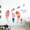 astylishome Wandtattoo Kinderzimmer Mädchen Wandaufkleber Feder Feather Wandsticker Wandbild Wohnzimmer Schlafzimmer Deko für Fenster Schrank Küche 0605