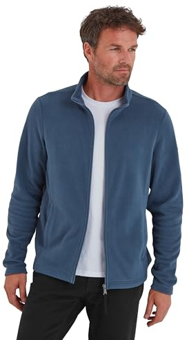 TOG24 Revive Mens Fleece Jacket Outdoor Microfleece Jackets with Full-Zip Lightweight & Warm, Anti-Pill Fabric for Hiking Trekking Camping Sport Blue Stone XXL