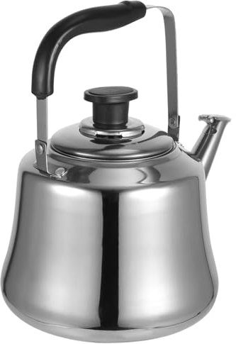 IMIKEYA 1 Pc Tetera Zumbando Taza De Café Inoxidable Estufa Tetera Estufa De Teteras Tetera Silbante Tetera Que Suena Hervidor De Agua Para Estufa Tetera Hirviendo Acero Inoxidable Silver