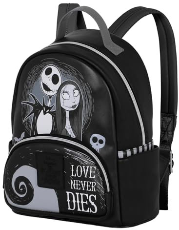 Disney Nightmare Before Christmas Love-Heady Rucksack, Schwarz, 24,5 x 29 cm, Kapazität 8 L