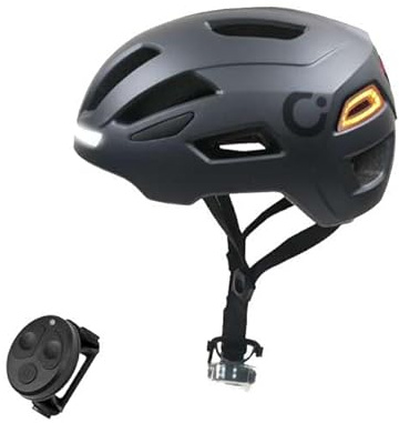 Cecotec BrainGuard Flash Urban Helm für Fahrrad und Roller, verstellbar, Bluetooth, Frontlicht, leicht, Aufladung über USB-C, optimierte Belüftung, Grau, Größe S-M / L-XL